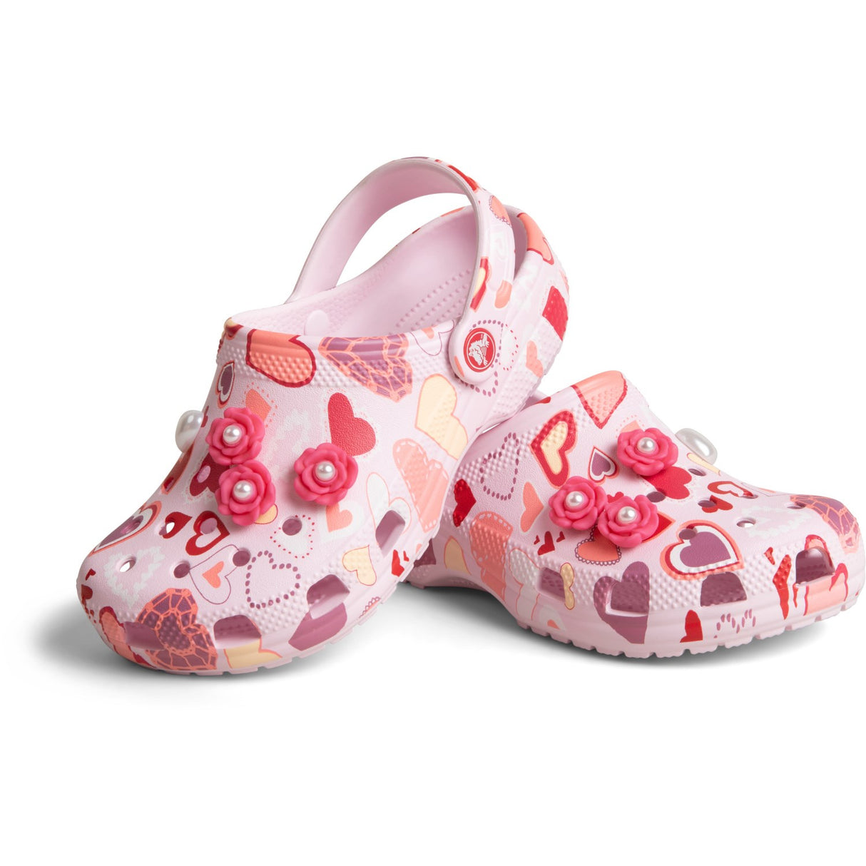 Crocs Pink Milk/Hearts Classic VDay Clog K PkMk/Hts