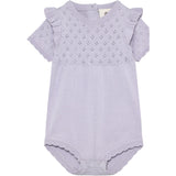 En Fant Purple Heather Romper Knit