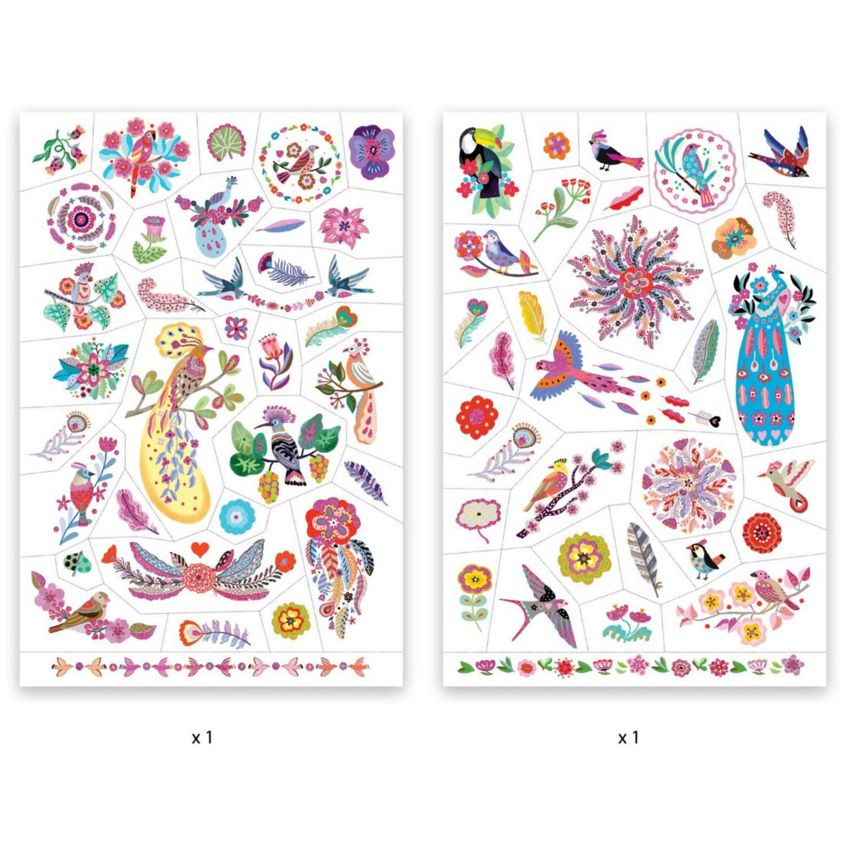 Djeco Tattoos, Birds
