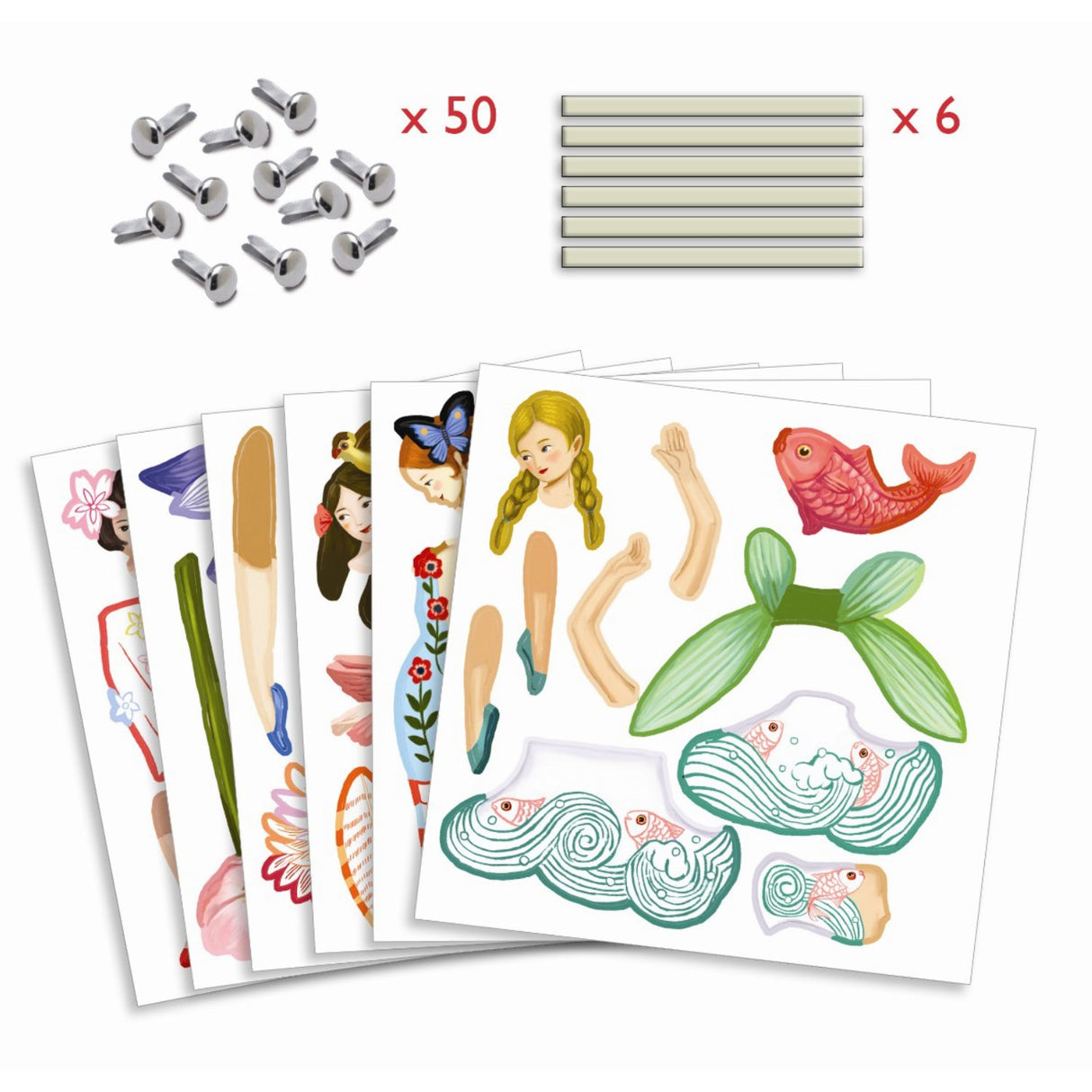 Djeco Creative Jumping Figures, Fairies