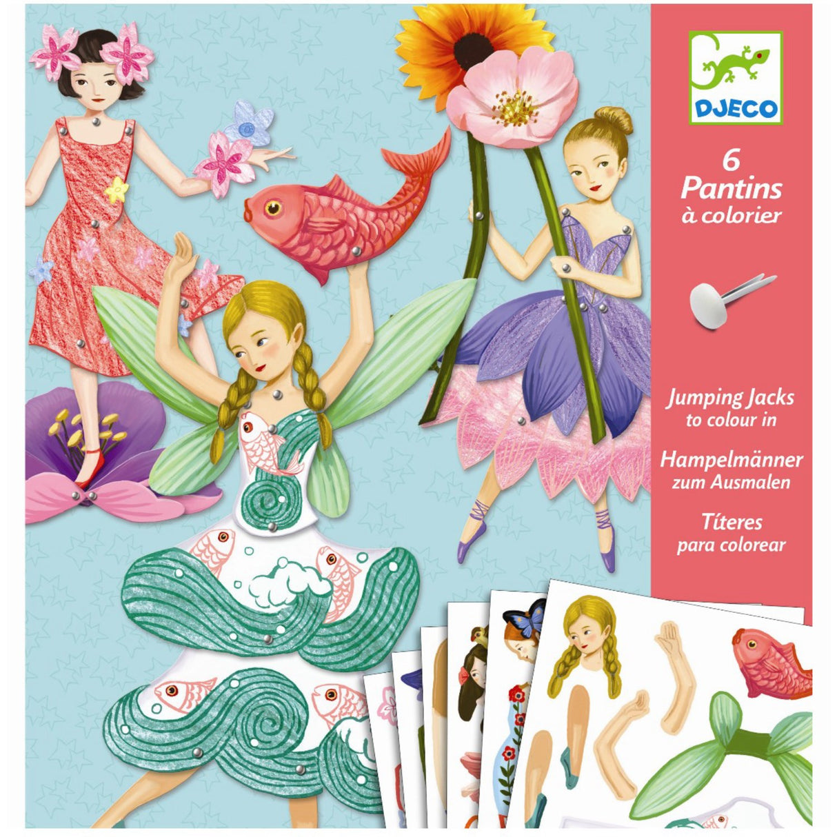 Djeco Creative Jumping Figures, Fairies