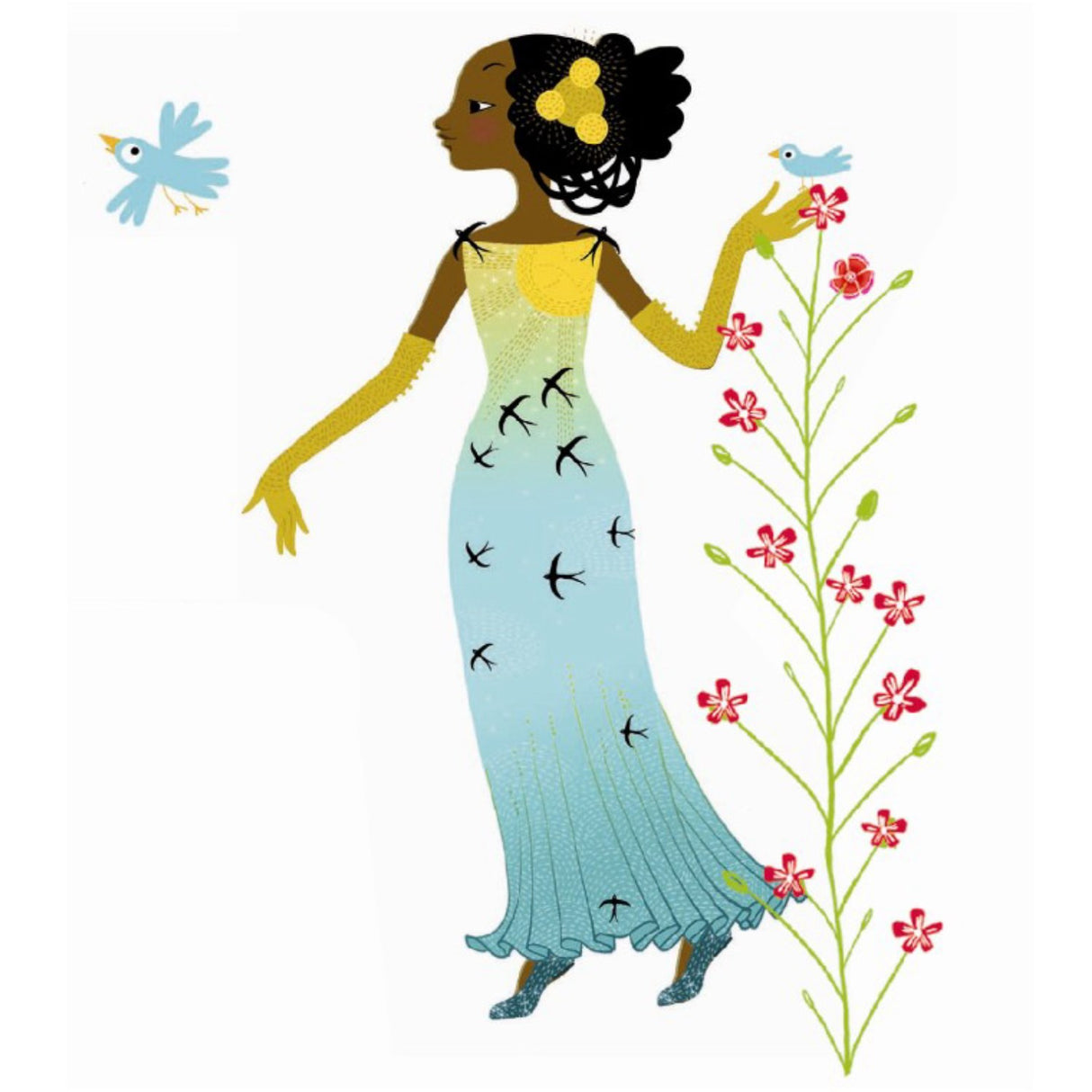 Djeco Paper Doll Cards, Dresses of the Seasons