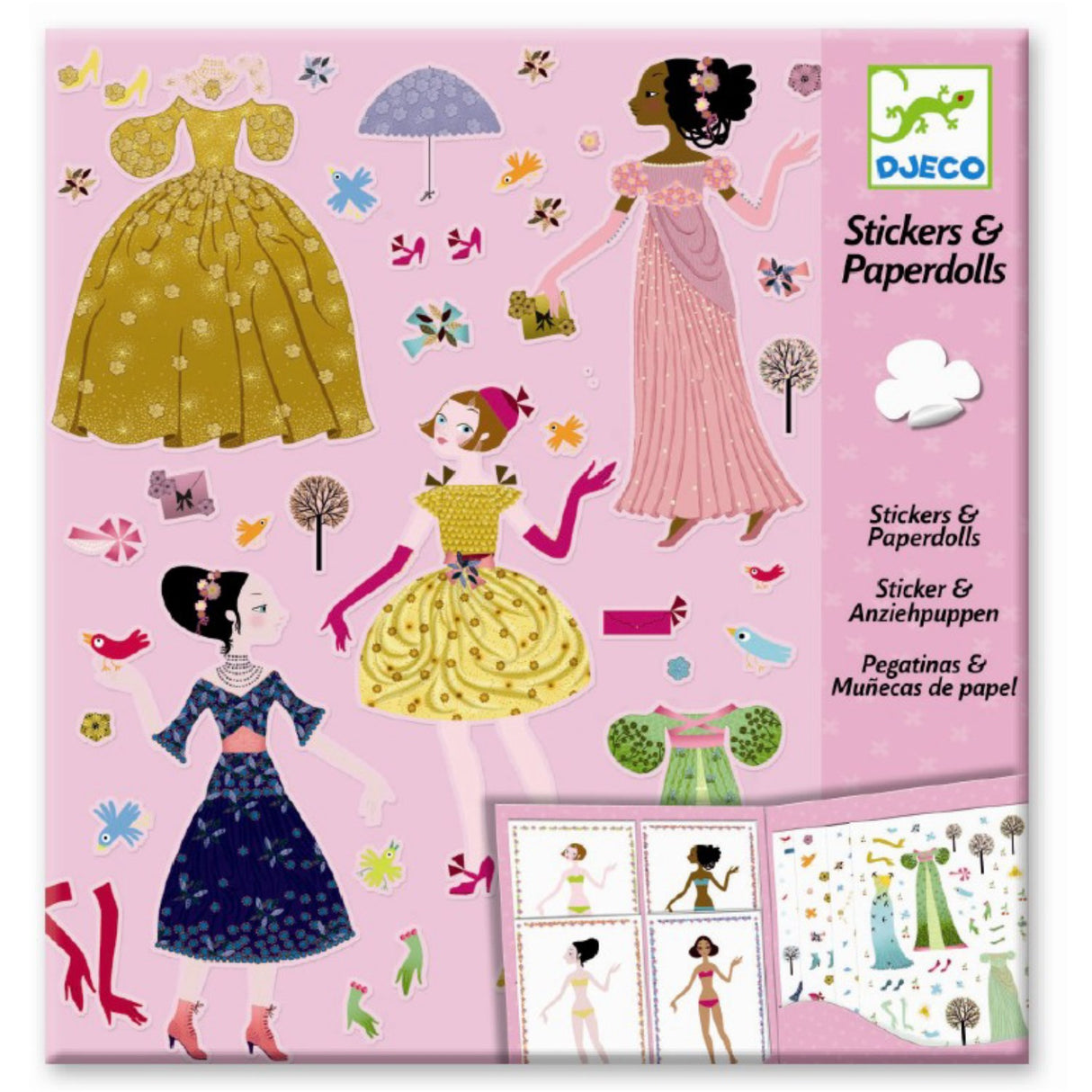 Djeco Paper Doll Cards, Dresses of the Seasons