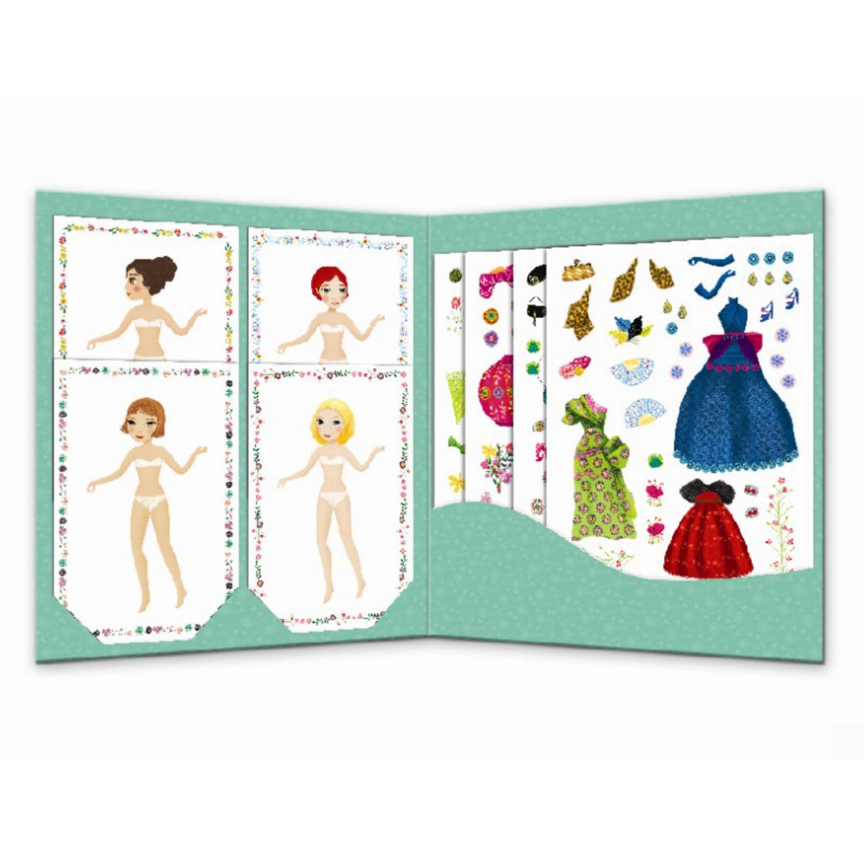 Djeco Paper Doll Cards, Fashion Clothing