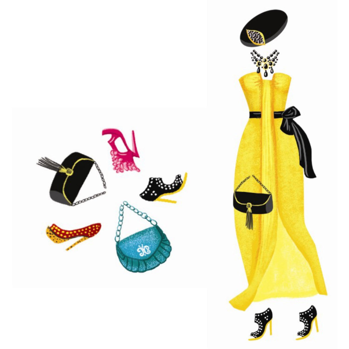 Djeco Paper Doll Cards, Fashion Clothing