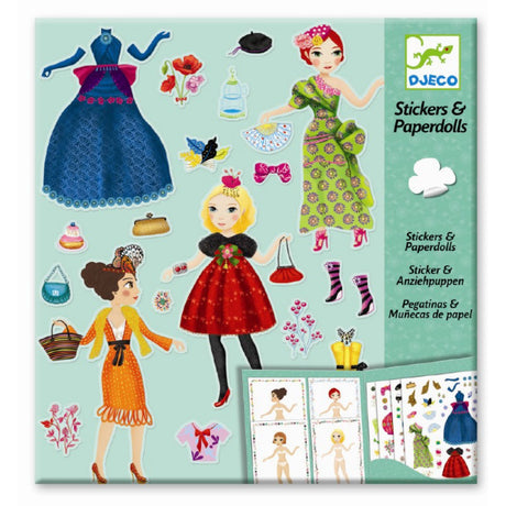 Djeco Paper Doll Cards, Fashion Clothing