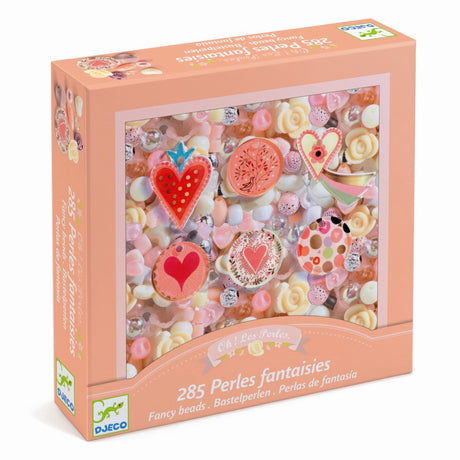 Djeco Creative Beads - Plastic Beads, Hearts
