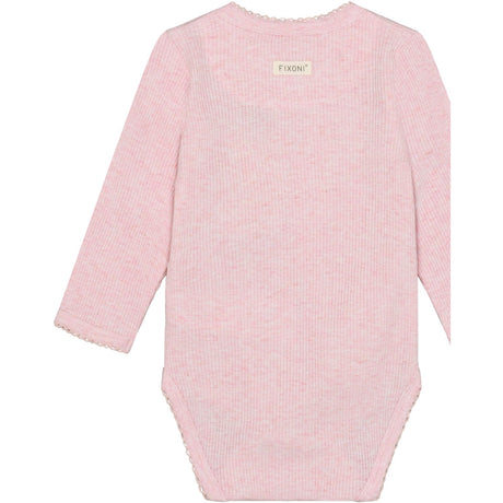 FIXONI Bleached Mauve Melange Wrap Body Ls Melange Rib