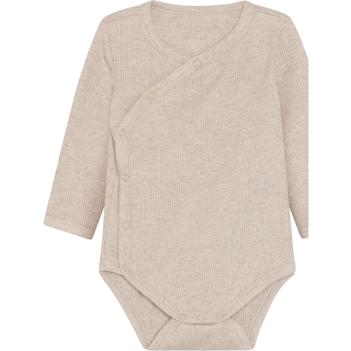 FIXONI Pure Cashmere Melange Wrap Body Ls Melange Rib