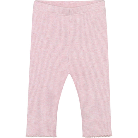 FIXONI Bleached Mauve Melange Leggings Melange Rib