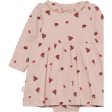 Minymo Peach Whip Body Dress Ls Aop Rib