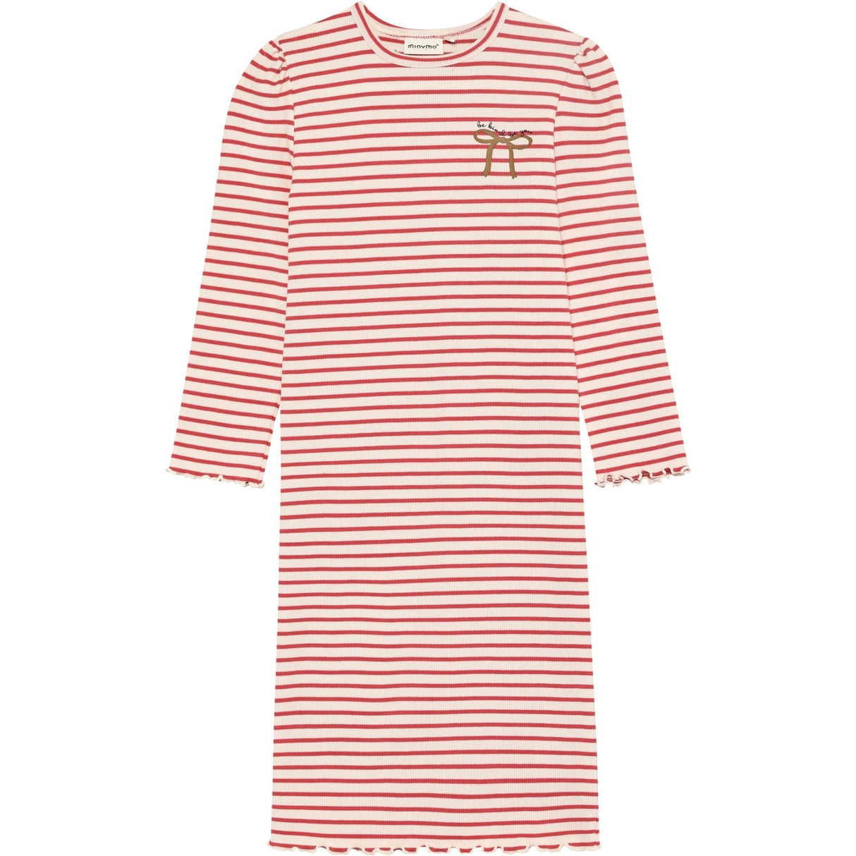Minymo Spiced Coral Dress Ls Rib