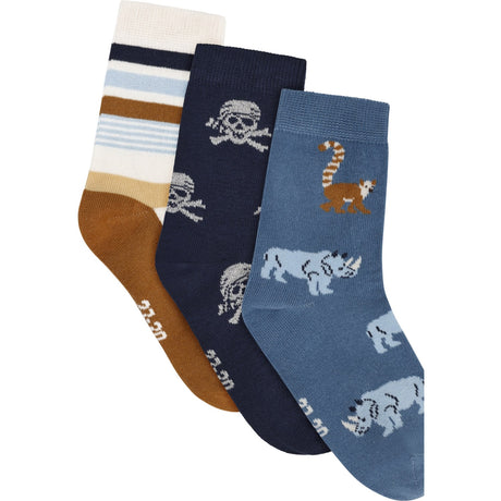 Minymo Odyssey Gray 3-Pack Socks