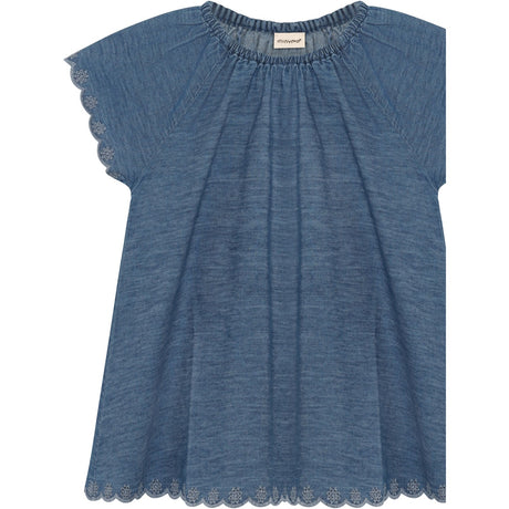 Minymo Faded Denim Blouse Ss Chambrey