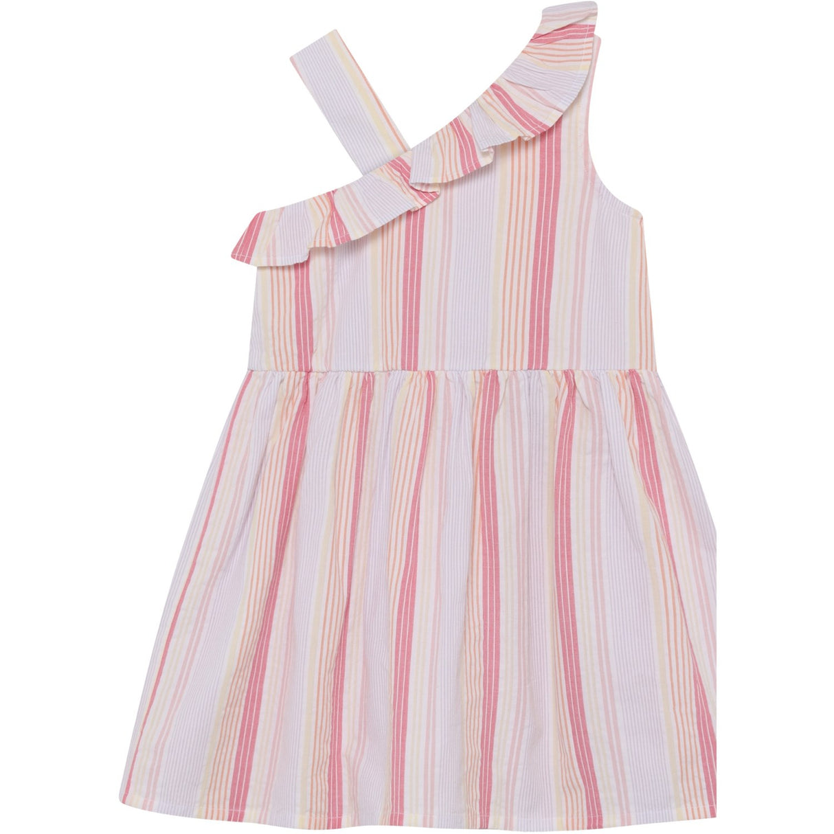 Minymo Bright White Dress Ns Y/D Seersucker