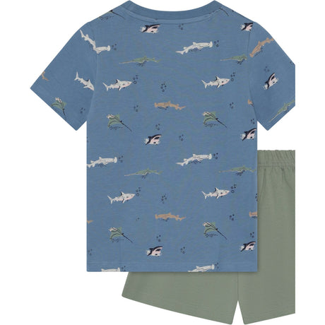 Minymo Blue Shadow T-Shirt+Short Set Aop