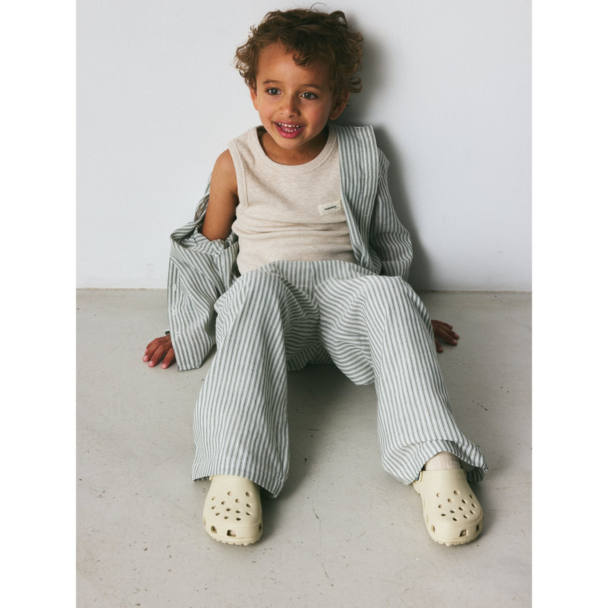 brunobruno nation Agave Green Stripe Francis Stripe Pants