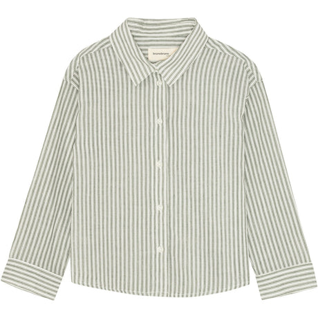 brunobruno nation Agave Green Stripe Nohrla Stripe Shirt