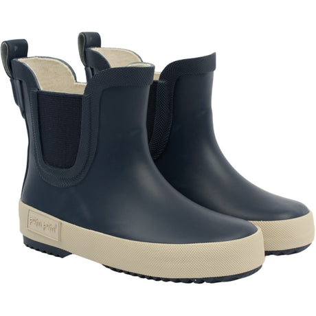 Pom Pom India Ink Look Rubber Boot Ankle