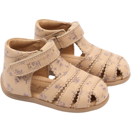 Pom Pom Fog Viola AOP Pi Starter Scallop Sandal