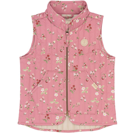 Petit Piao Dusty Rose Strawberry AOP PPEver Thermo Waistcoat