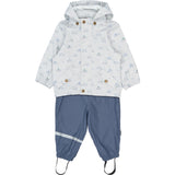 Petit Piao Pearl Blue Boat AOP PPDai Rainwear Set