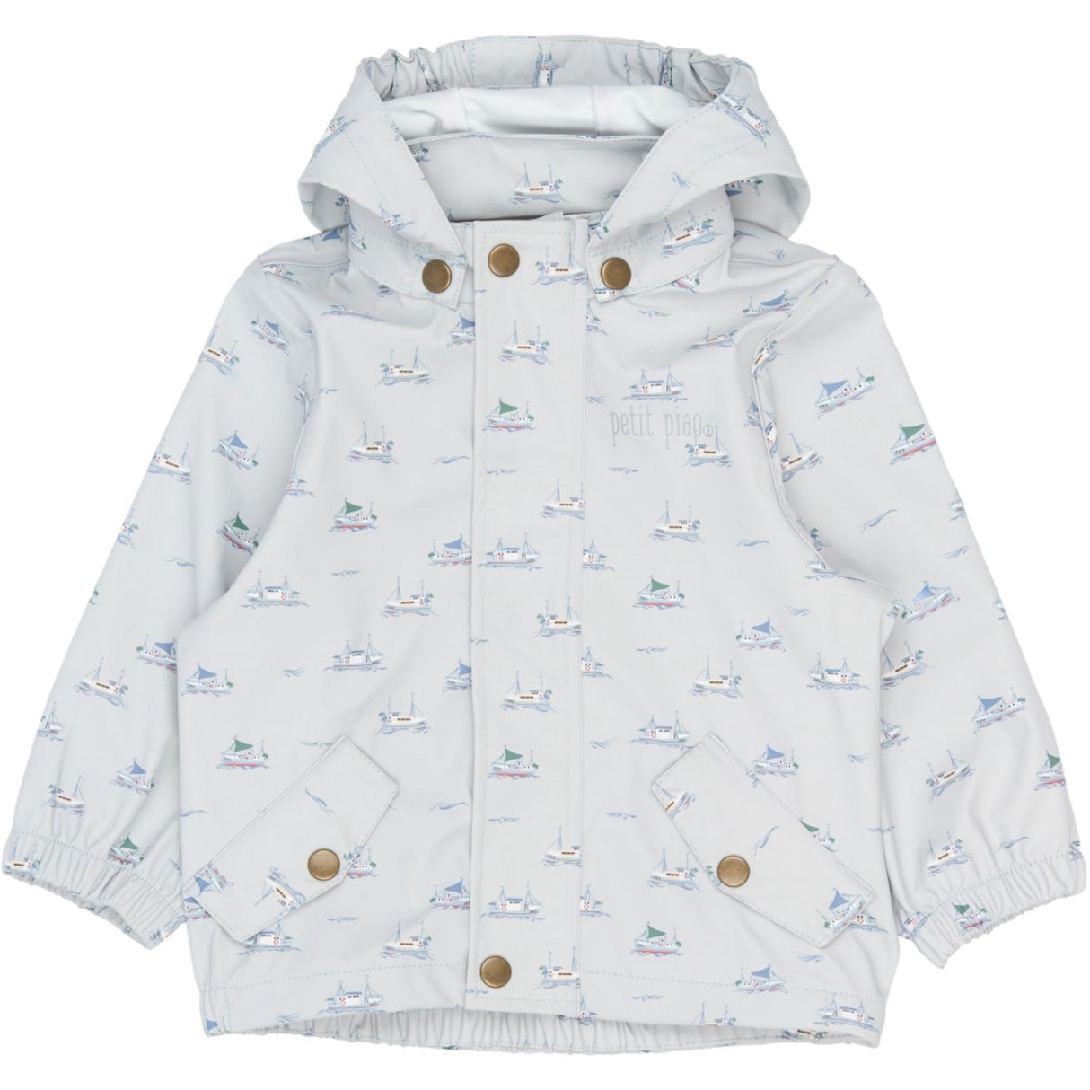 Petit Piao Pearl Blue Boat AOP PPDai Rainwear Set