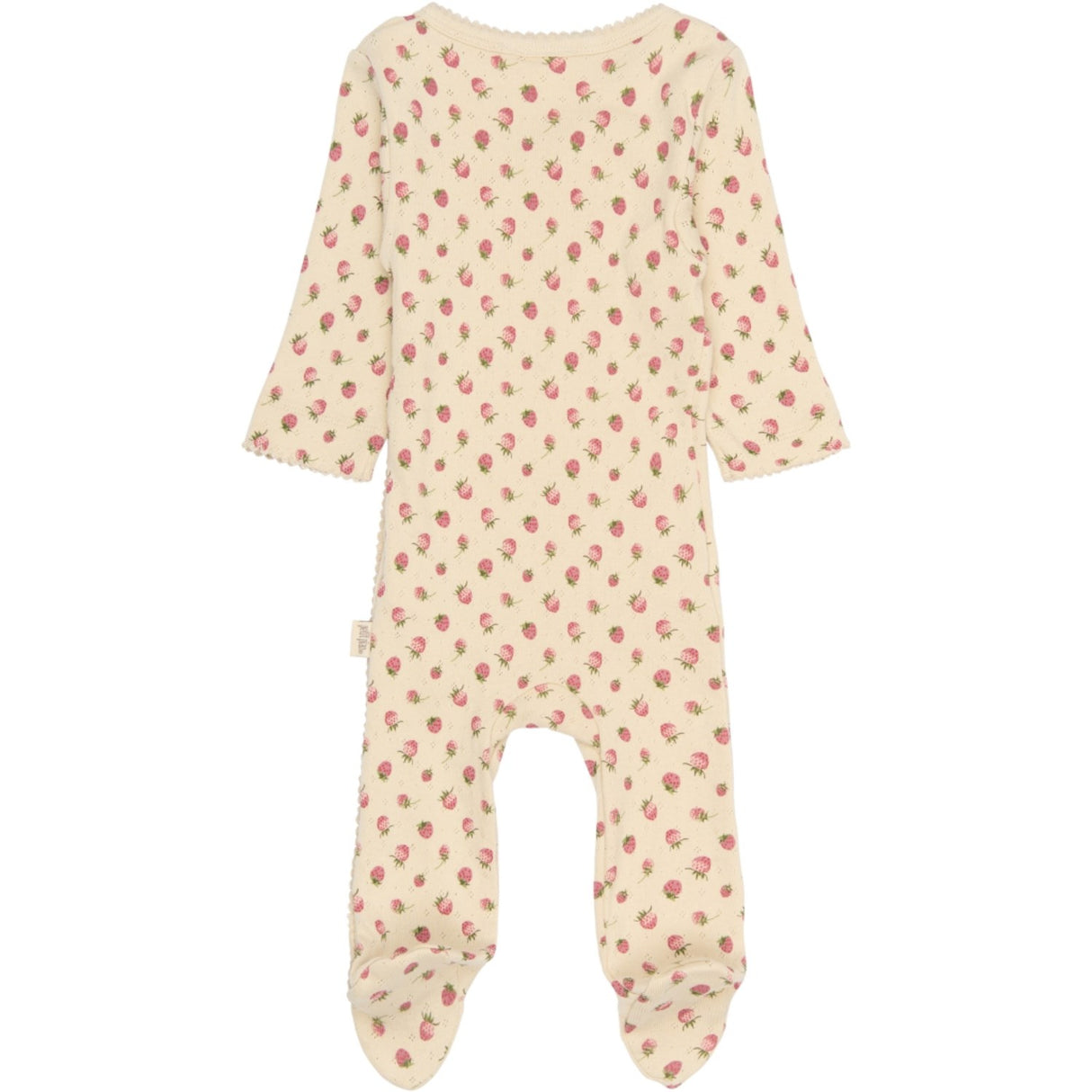 Petit Piao Fog Strawberry AOP PPDea L_S Jumpsuit Fold Feet NB