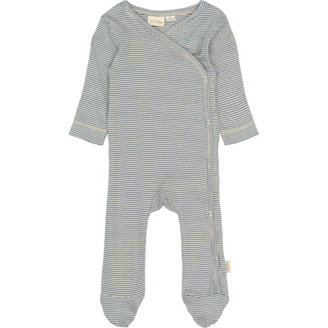 Petit Piao True Navy/Dark Off White PPDian L_S Jumpsuit Fold Feet NB NOOS