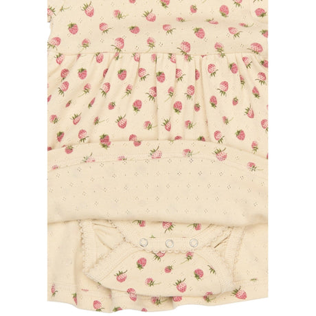 Petit Piao Fog Strawberry AOP PPDea L_S Body Dress Fold NB