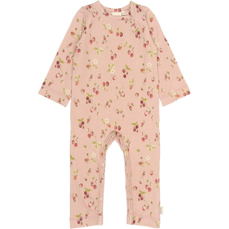 Petit Piao Misty Rose Strawberry AOP PPStar L_S Jumpsuit