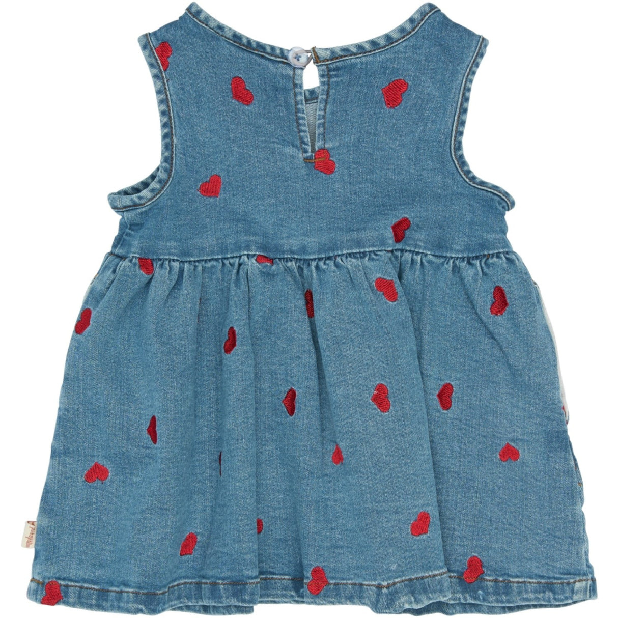 Petit Piao Light Blue Denim EMB PPEva S_L Denim Dress