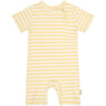 Petit Piao Dusky Citron Striped Ppsun S_S Jumpsuit