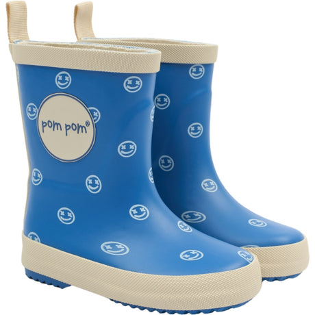 Pom Pom Snorkel Blue AOP Bliss Rubber Boot AOP
