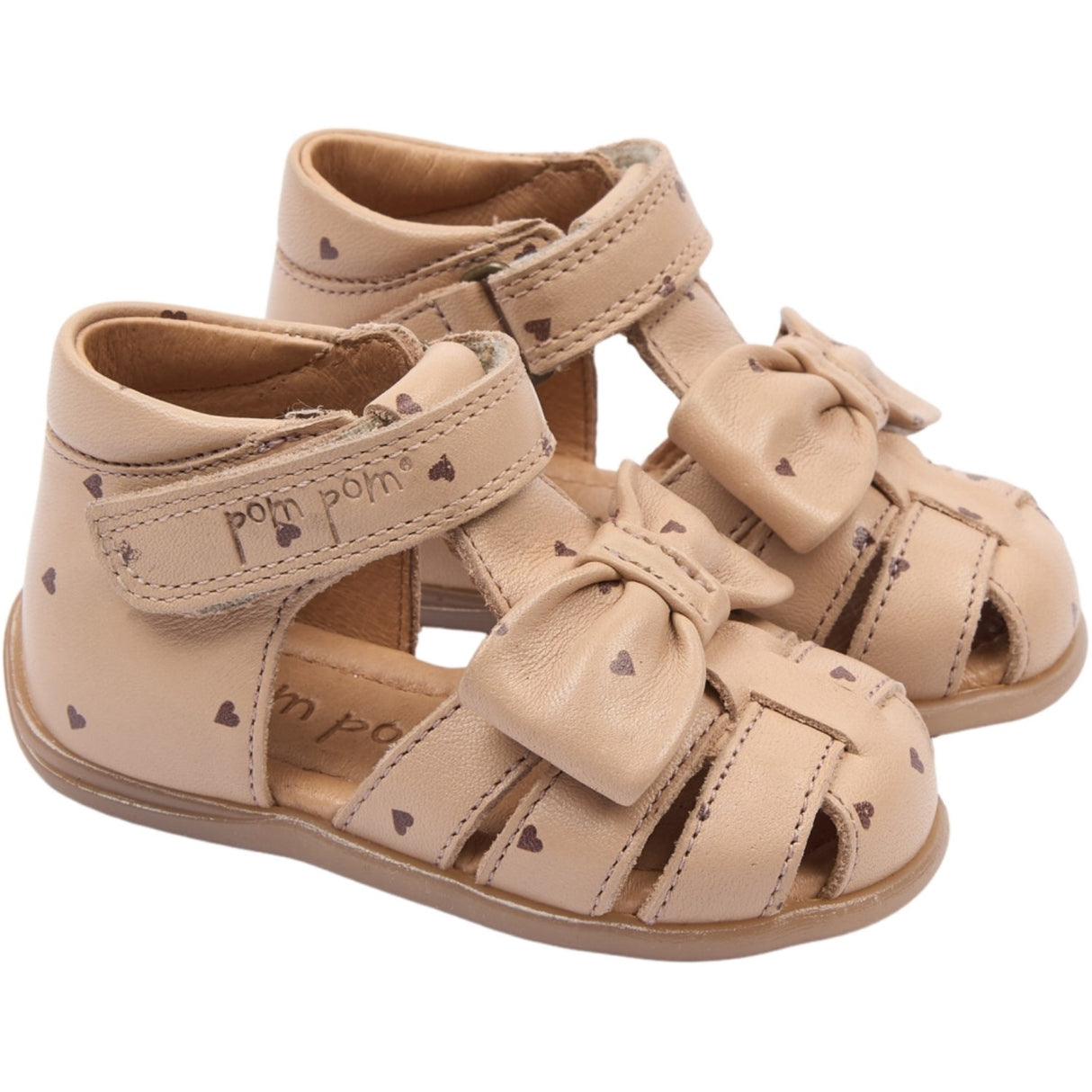 Pom Pom Cloud Cream Pearl Starter Bow Sandal