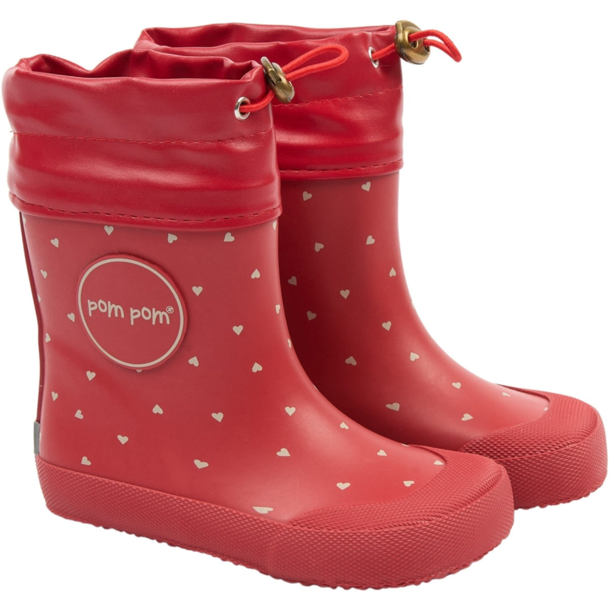 Pom Pom Samba Heart AOP Bell Barefoot Rubber Boot