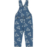 THE NEW Siblings Medium Blue Denim Aop Tnstshea Denim Dungarees