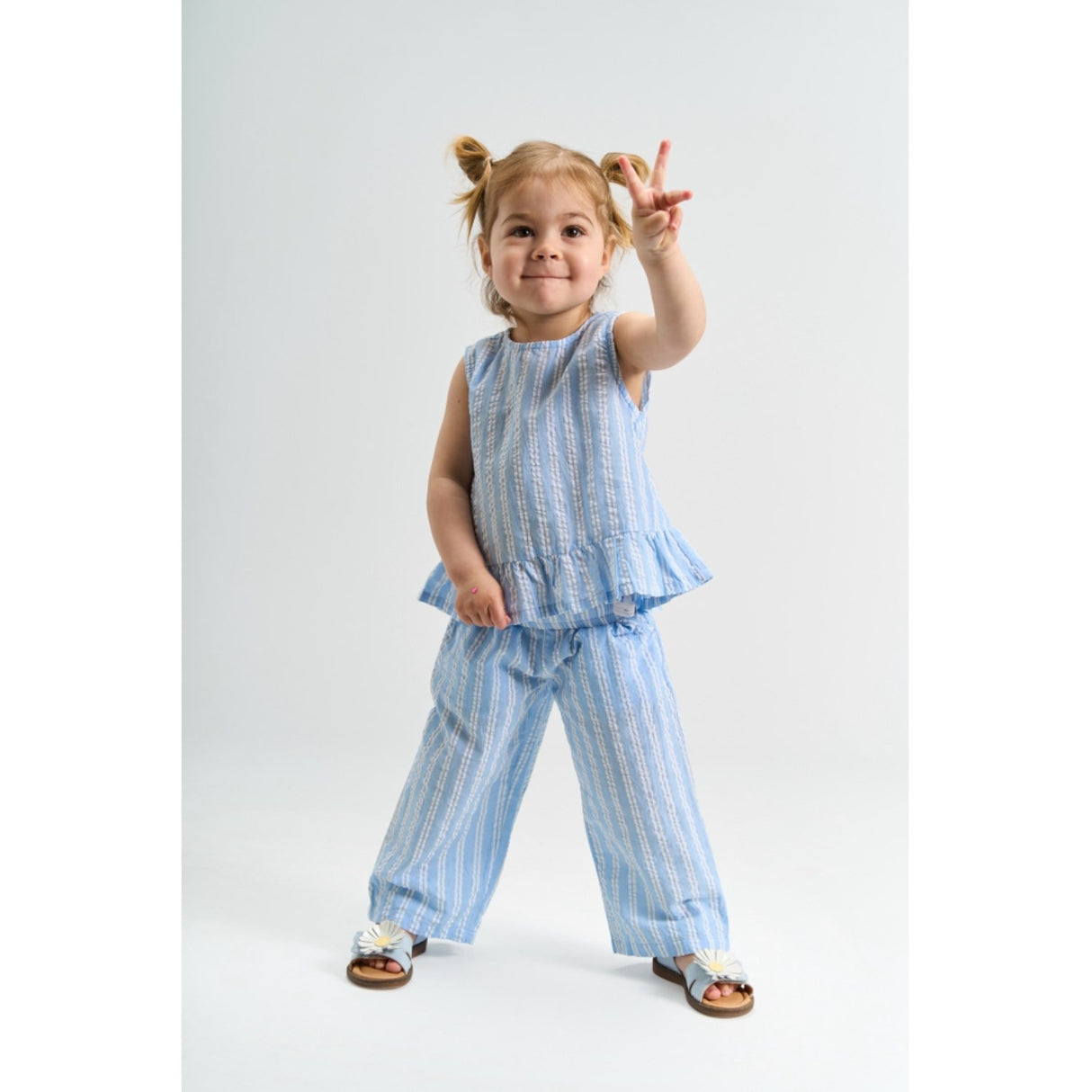 THE NEW Siblings Forever Blue Striped Tnstsiri Loose Pants