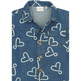 THE NEW Siblings Medium Blue Denim Aop Tnstshea Os Denim Overshirt