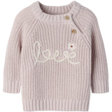 Lil'Atelier Hushed Violet Nbfemlen Emb Ls Knit Lil