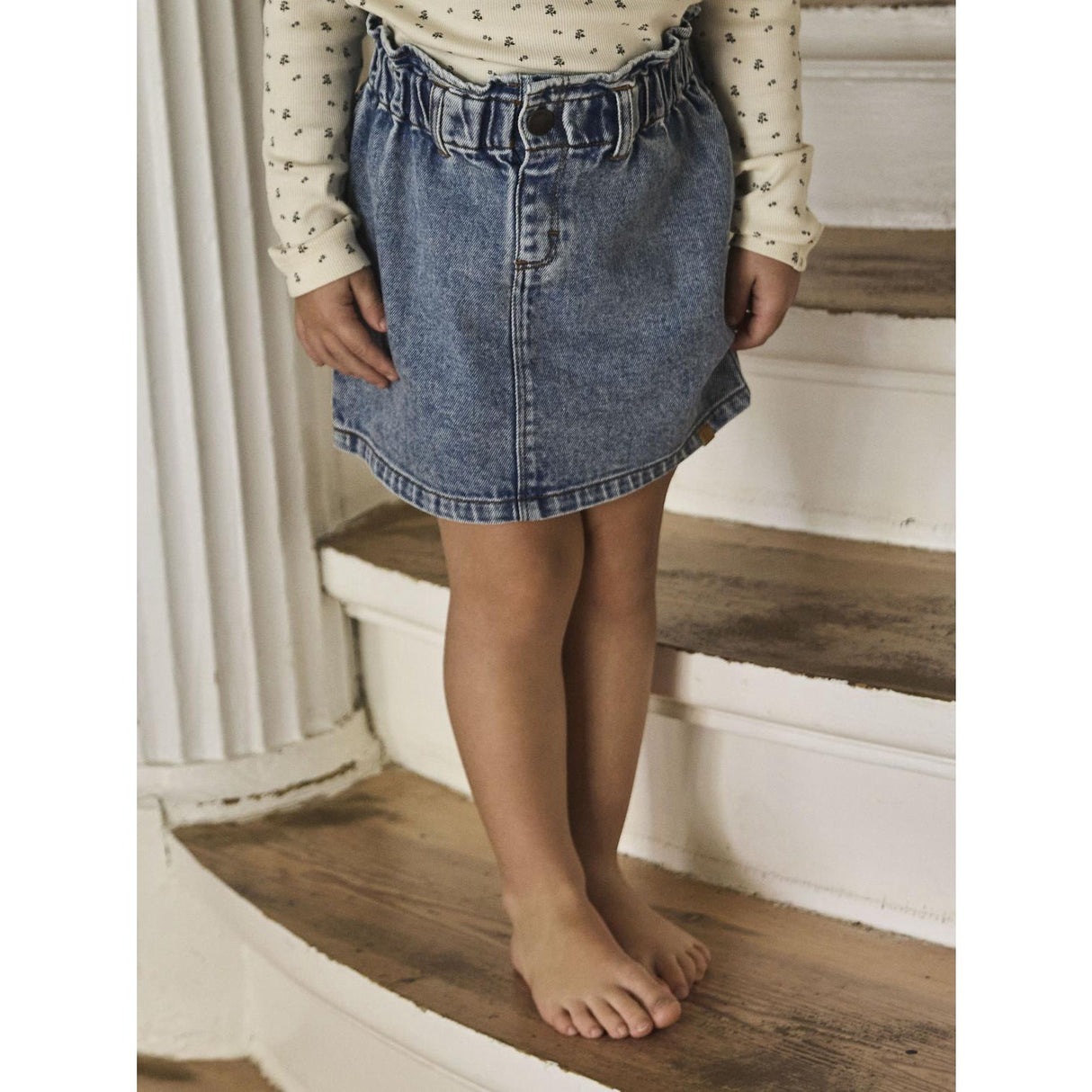 Lil'Atelier Medium Blue Denim Nmfkarole Dnm Skirt 2433-Cj Lil