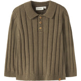 Lil'Atelier Kangaroo Nmmlomon Ls Loose Knit Polo Lil