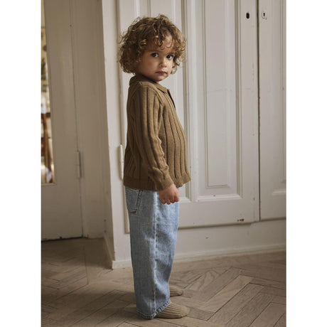 Lil'Atelier Kangaroo Nmmlomon Ls Loose Knit Polo Lil