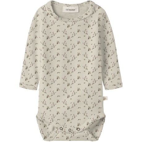 Lil'Atelier Turtledove Rose Flower Nbflago Mau Ls Slim Body Lil