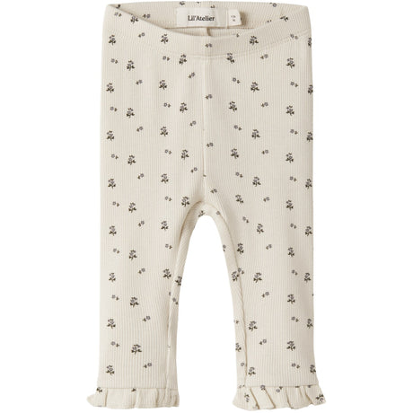 Lil'Atelier Turtledove Blue Flower Nbflago Mer Slim Leggings Lil