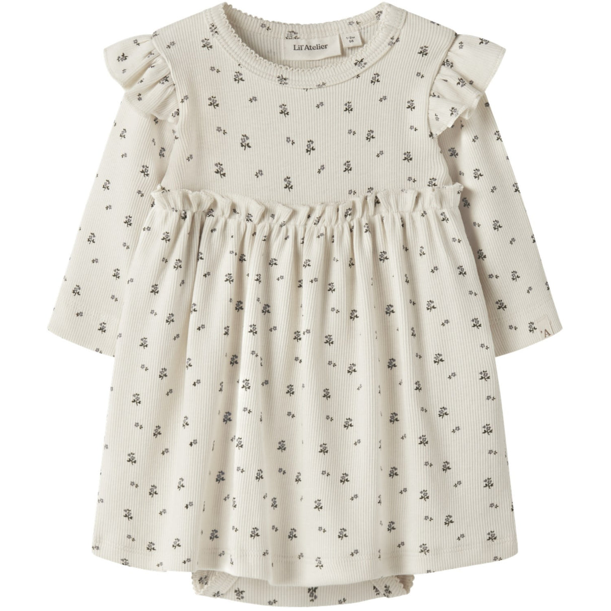 Lil'Atelier Turtledove Blue Flower Nbflago Mia Ls Body Dress Lil
