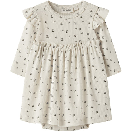 Lil'Atelier Turtledove Blue Flower Nbflago Mia Ls Body Dress Lil