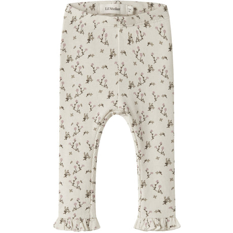 Lil'Atelier Turtledove Rose Flower Nbflago Mer Slim Leggings Lil