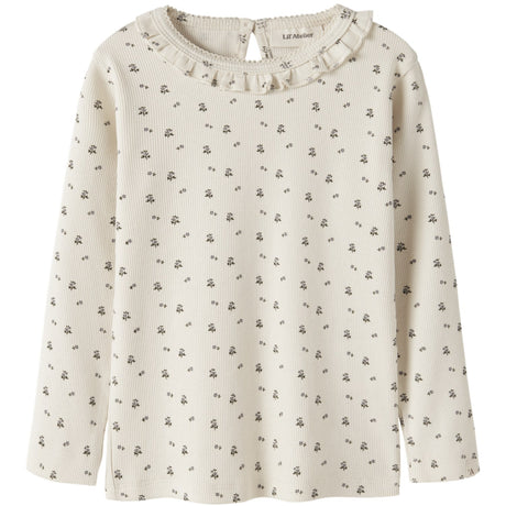 Lil'Atelier Turtledove Blue Flower Nmflago Mai Ls Slim Top Lil