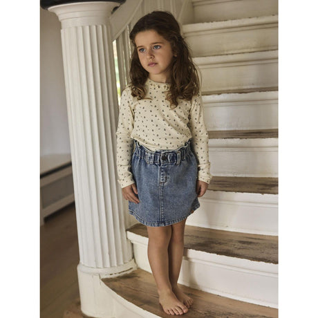 Lil'Atelier Turtledove Blue Flower Nmflago Mai Ls Slim Top Lil